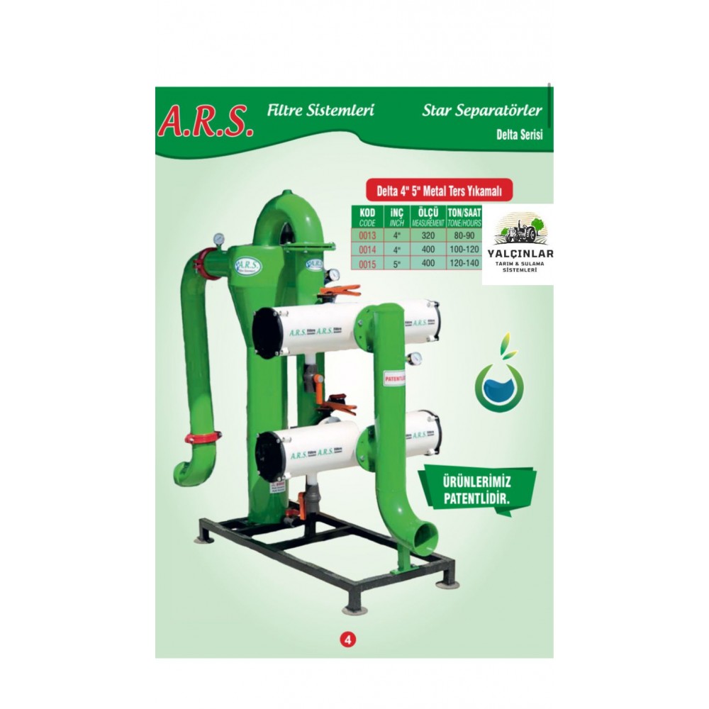 Delta 4" 5" Metal Ters Yıkamalı